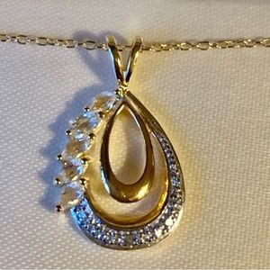 Necklace White Topaz Authentic, original New WT
